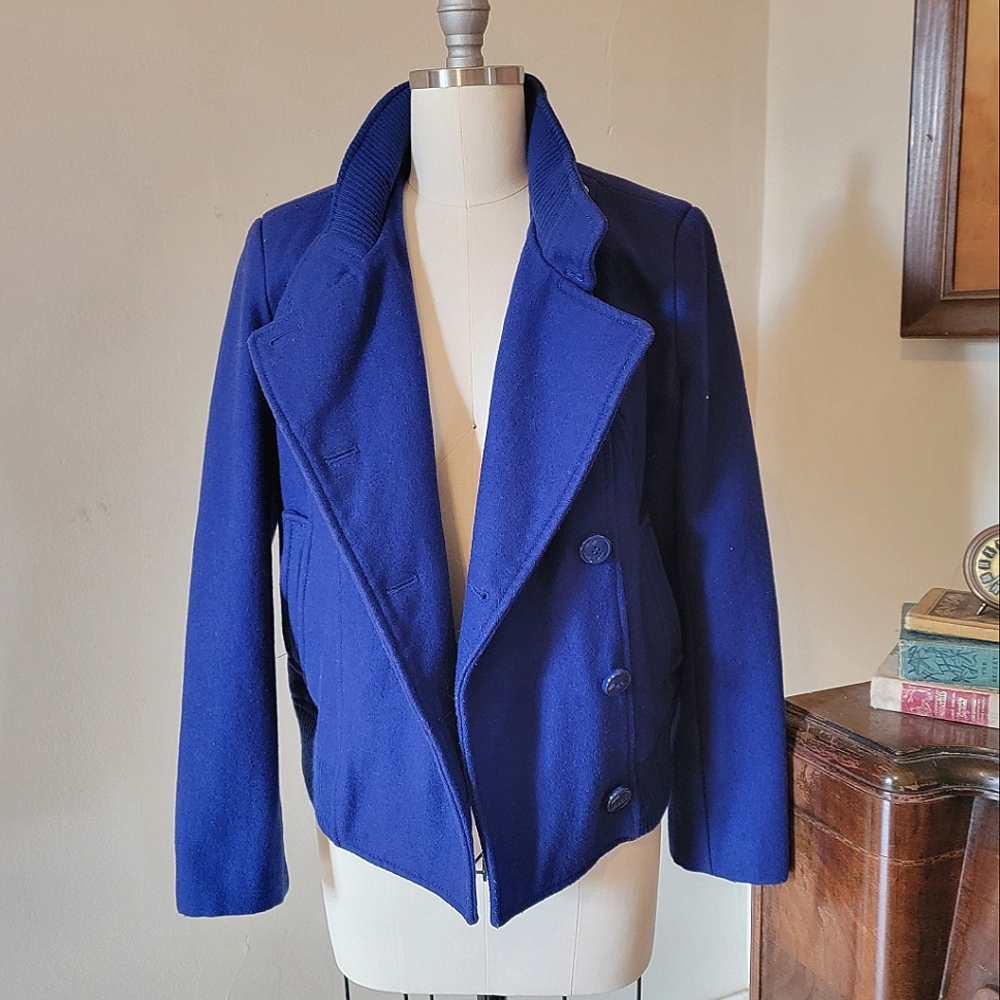Royal blue Women's moto style jacket size small